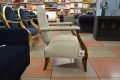 bedroom chair, wooden frame accent chair