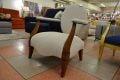 bedroom chair, wooden frame accent chair