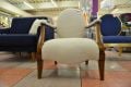 bedroom chair, wooden frame accent chair
