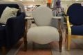bedroom chair, wooden frame accent chair
