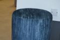 Bow Round Footstool Boreal Lapis Fabric Blue Velvet