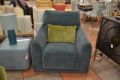 blue velvet arm chair designer chair showroom