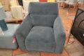 blue velvet arm chair designer chair showroom