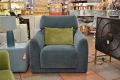 blue velvet arm chair designer chair showroom