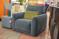 blue velvet arm chair designer chair showroom