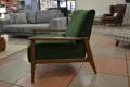 Hampstead accent chair, green velvet accent chair, green fireside chair, discount designer chair outlet Manchester