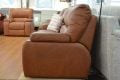 Hemel Two and Three Seater Sofas in Tan Brown Italian Leather 2 Piece Suite ORDER IN