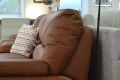 Hemel Two and Three Seater Sofas in Tan Brown Italian Leather 2 Piece Suite ORDER IN