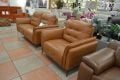Italia Living Bolzano Sofas Tan Leather Recliners; ex display Italian Leather sofas; Italia Living clearance sofas