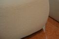 Pebble accent armchair in pale cream boucle