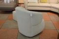Pebble accent armchair in pale cream boucle