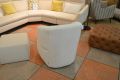 Pebble accent armchair in pale cream boucle