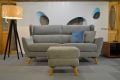 retro grey velvet sofa, wingback sofa, ex display sofa, luxury sofa outlet