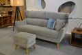 retro grey velvet sofa, wingback sofa, ex display sofa, luxury sofa outlet