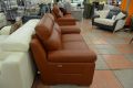 Luxury Italian leather 3 seater sofa for sale Chorley