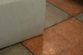 Italian Square Footstool in Linen Fabric - Model B