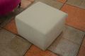 Italian Square Footstool in Linen Fabric - Model B