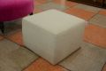 Italian Square Footstool in Linen Fabric - Model B