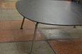 Designer Coffee Table Low Square Central Table Black Ash with Metal Legs
