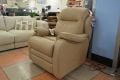 Parker Knoll Boston Riser Recliner Chair in Putty Leather; ex display Parker Knoll recliner; Elevate recliner chair, tilt & lift chair, Riser recliner Lancashire