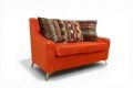 Red fabric 2 seater sofa, discount sofa outlet
