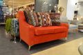Red fabric 2 seater sofa, discount sofa outlet