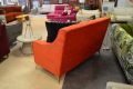 Red fabric 2 seater sofa, discount sofa outlet