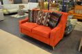 Red fabric 2 seater sofa, discount sofa outlet
