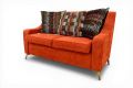 Red fabric 2 seater sofa, discount sofa outlet