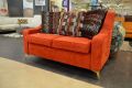 Red fabric 2 seater sofa, discount sofa outlet