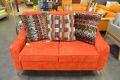 Red fabric 2 seater sofa, discount sofa outlet