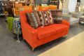 Red fabric 2 seater sofa, discount sofa outlet