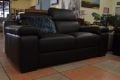 Riccardo black leather sofas, Polo Divani sofas, Italian leather sofa outlet Lancs
