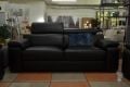 Riccardo black leather sofas, Polo Divani sofas, Italian leather sofa outlet Lancs