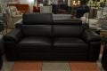 Riccardo black leather sofas, Polo Divani sofas, Italian leather sofa outlet Lancs