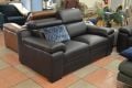 Riccardo black leather sofas, Polo Divani sofas, Italian leather sofa outlet Lancs