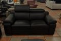 Riccardo black leather sofas, Polo Divani sofas, Italian leather sofa outlet Lancs