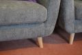 Saltaire Medium Sofa in Dark Grey Bouclé Fabric