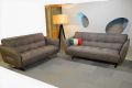 Italia living Sorrento Sofas Clearance Sale, Italia Living Seville leather sofas, grey Italian leather two piece suite, customer return clearance outlet sofas