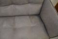 Sorrento Sofas 2 and 3 Seater Settees - Grey Italian Leather 2 Piece Suite - Customer Return