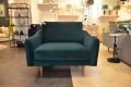 Snug The Rebel Snuggle Chair Blue Velvet - sofa for narrow doorways