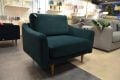 Snug The Rebel Snuggle Chair Blue Velvet - sofa for narrow doorways
