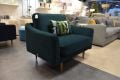 Snug The Rebel Snuggle Chair Blue Velvet - sofa for narrow doorways