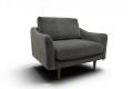 SNUG Rebel 1.5 Seater Sofa, Grey fabric snuggle chair, ex display sofa outlet
