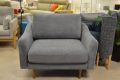 Snug The Rebel Snuggle Chair Grey Chenille - sofa for narrow doorways