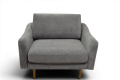 SNUG Rebel 1.5 Seater Sofa, Grey fabric snuggle chair, ex display sofa outlet
