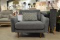 Snug The Rebel Snuggle Chair Grey Chenille - sofa for narrow doorways