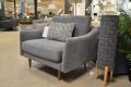 Snug The Rebel Snuggle Chair Grey Chenille - sofa for narrow doorways