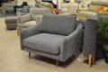 Snug The Rebel Snuggle Chair Grey Chenille - sofa for narrow doorways