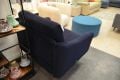 Snug The Rebel Snuggle Chair Blue Velvet - sofa for narrow doorways